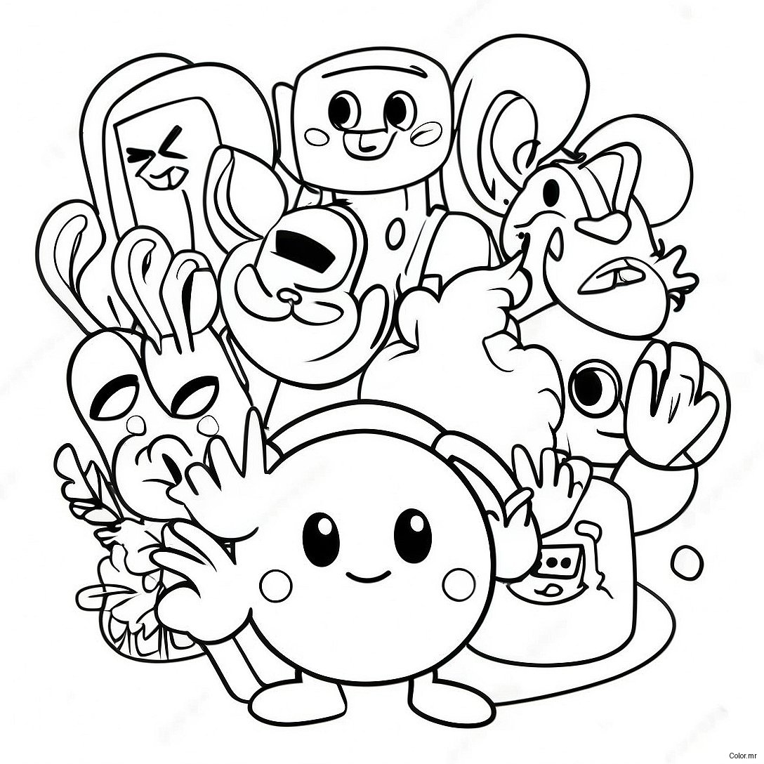 80s Cartoon Characters Coloring Page 40998 33951