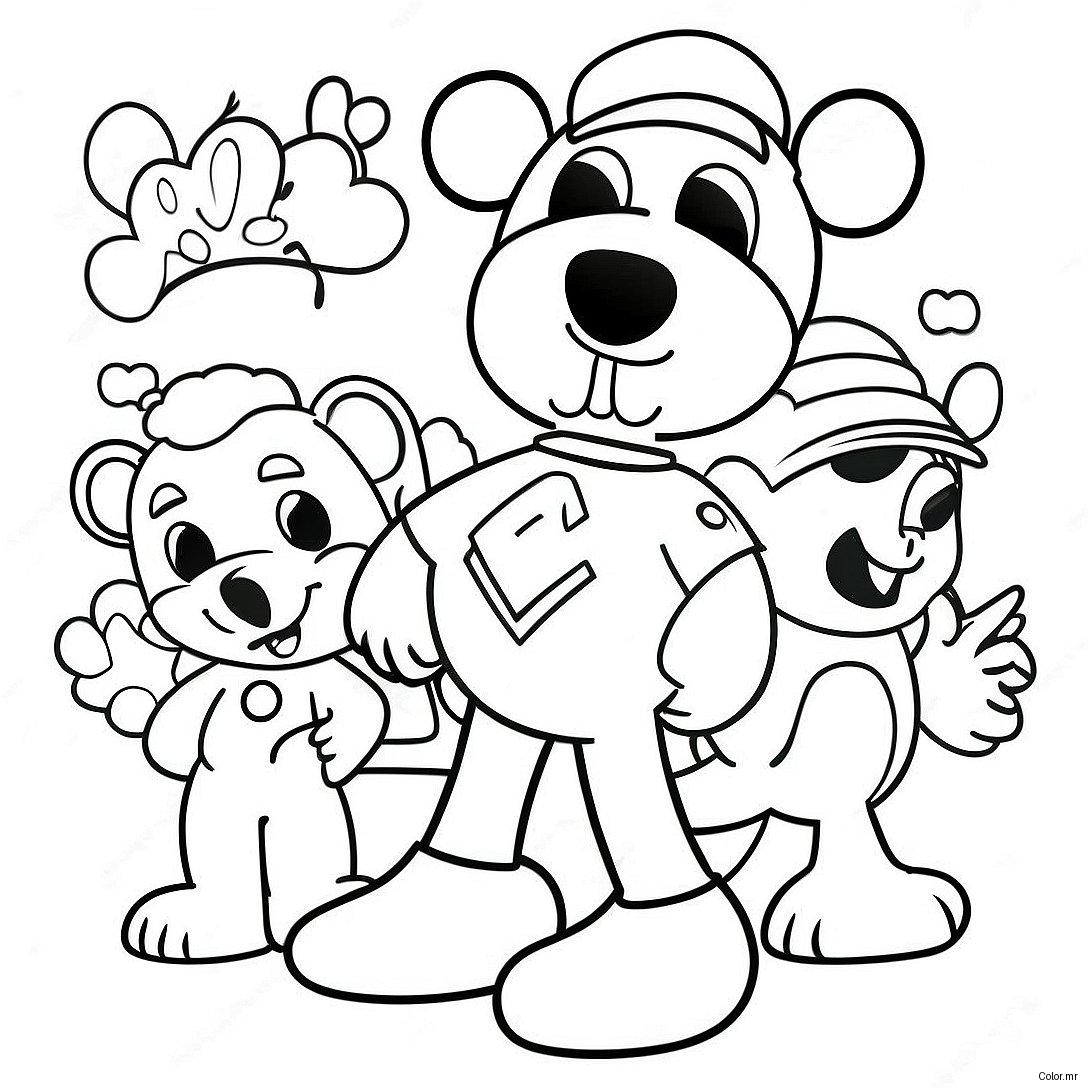 80s Cartoon Characters Coloring Page 40998 34057