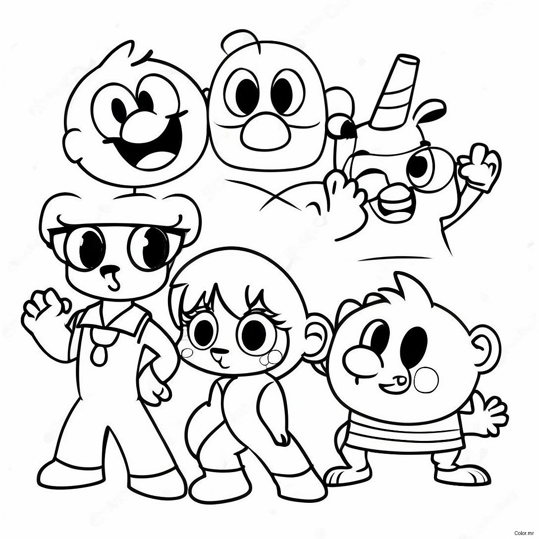 80s Cartoon Characters Coloring Page 40998 34058