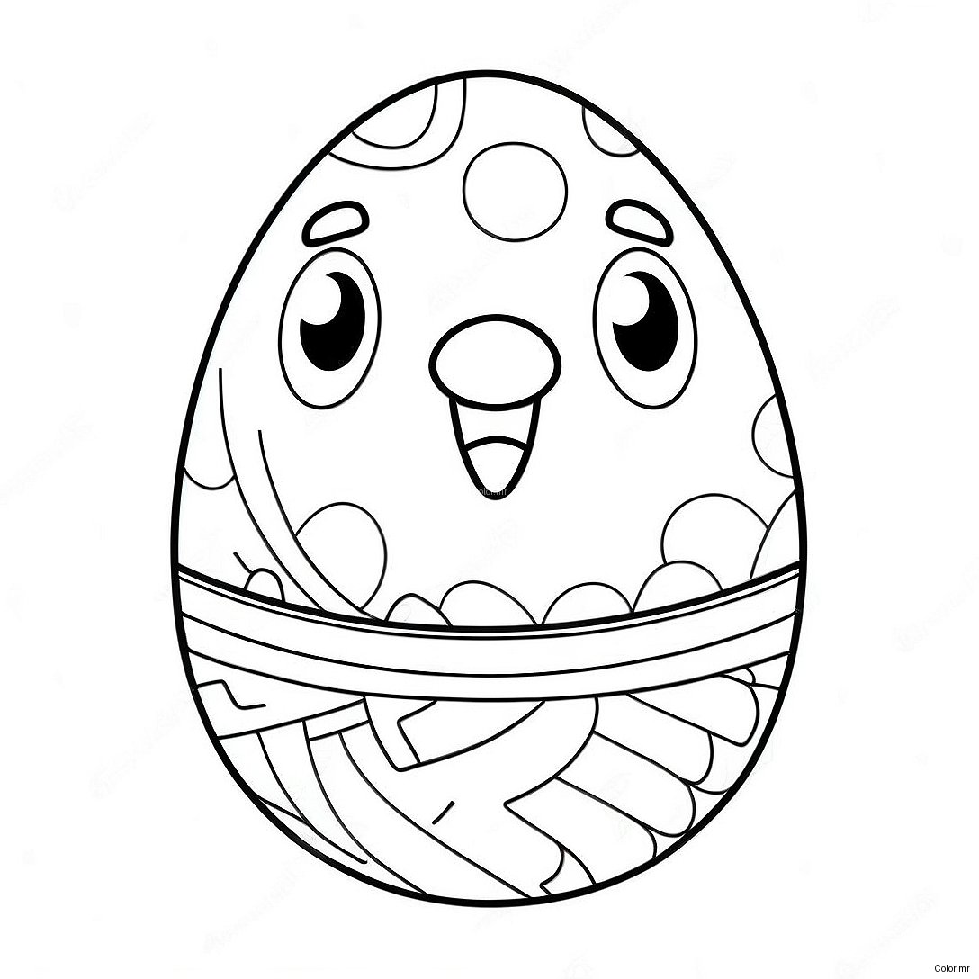 Adorable Easter Egg Decorating Coloring Page 69604 57350