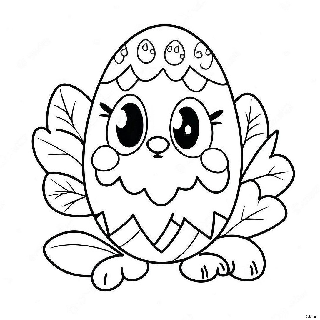 Adorable Easter Egg Decorating Coloring Page 69604 57351