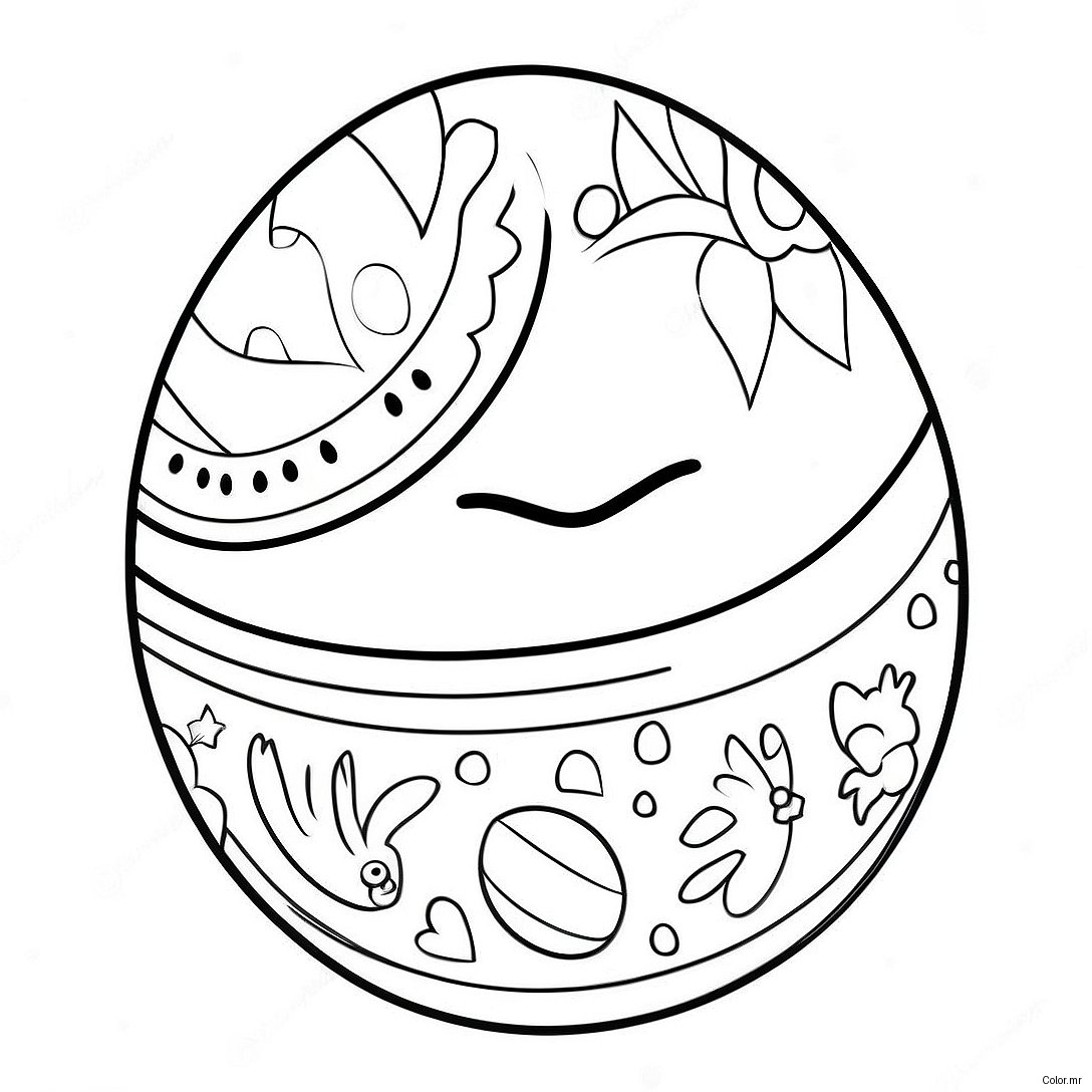 Adorable Easter Egg Decorating Coloring Page 69604 57352