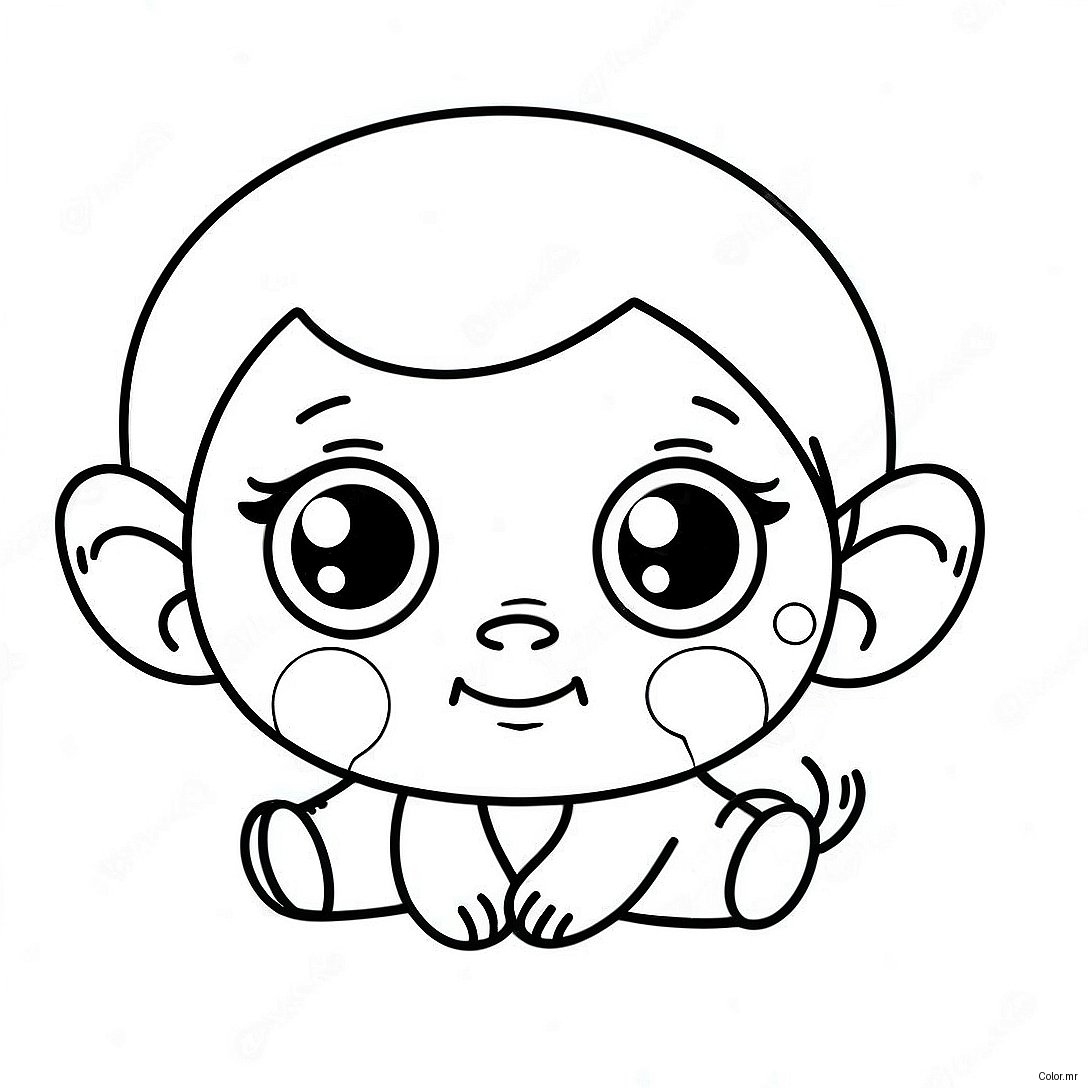 Adorable Lol Baby With Big Eyes Coloring Page 56112 46650