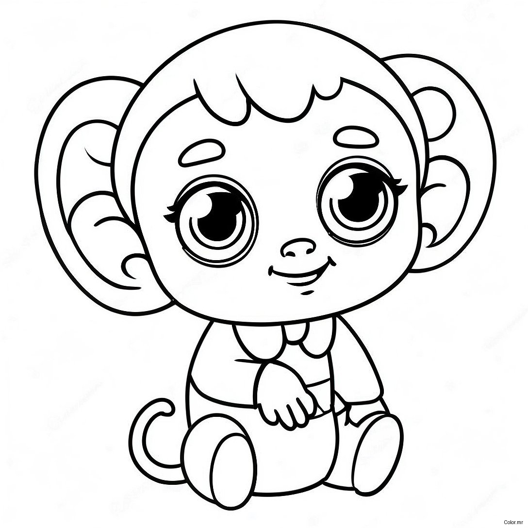 Adorable Lol Baby With Big Eyes Coloring Page 56112 46651