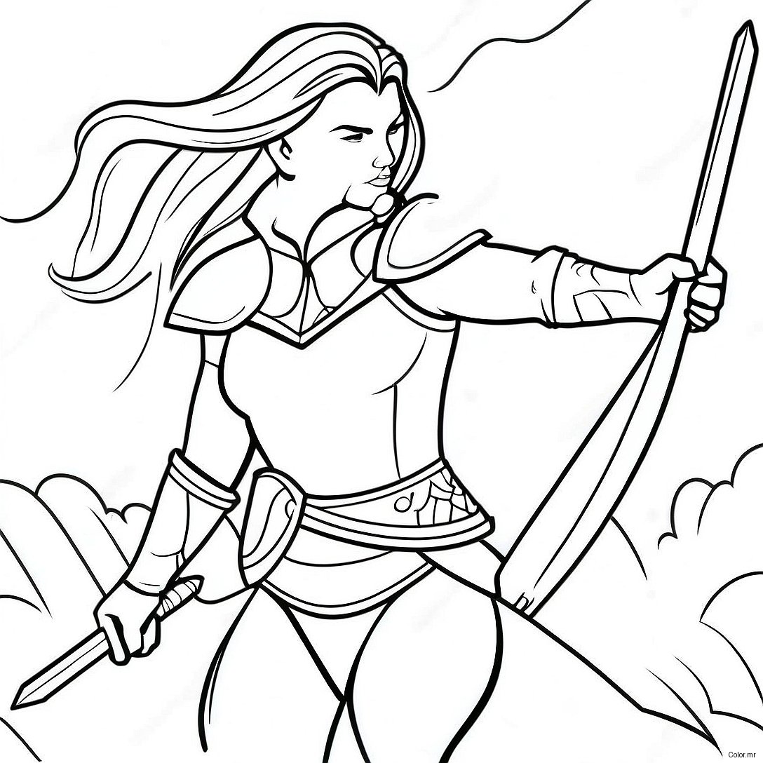 Aelin Galathynius In Battaglia Pagina Da Colorare 55582 46242