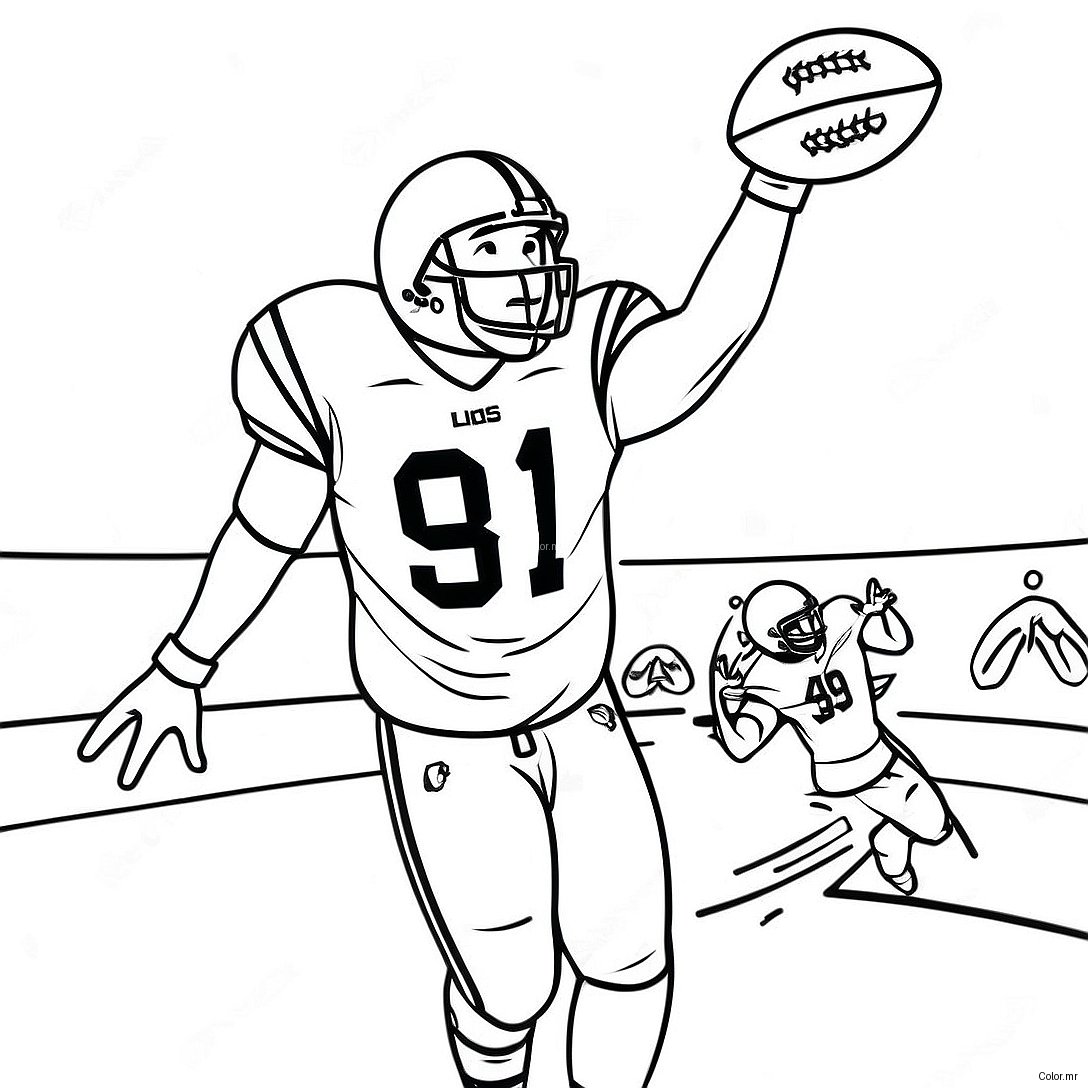 Aj Brown Catching A Football Coloring Page 23484 21697