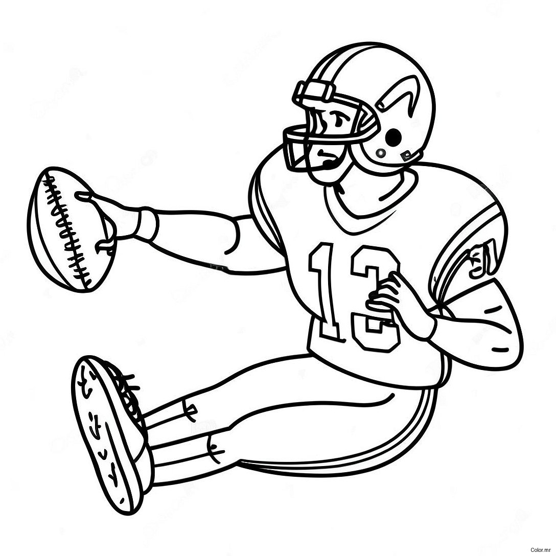 Aj Brown Catching A Football Coloring Page 23484 21699