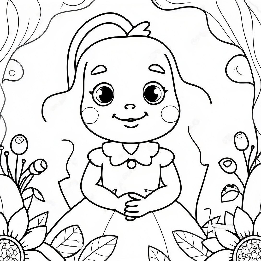 Alice In Wonderland Flowers Coloring Page 44792 37232