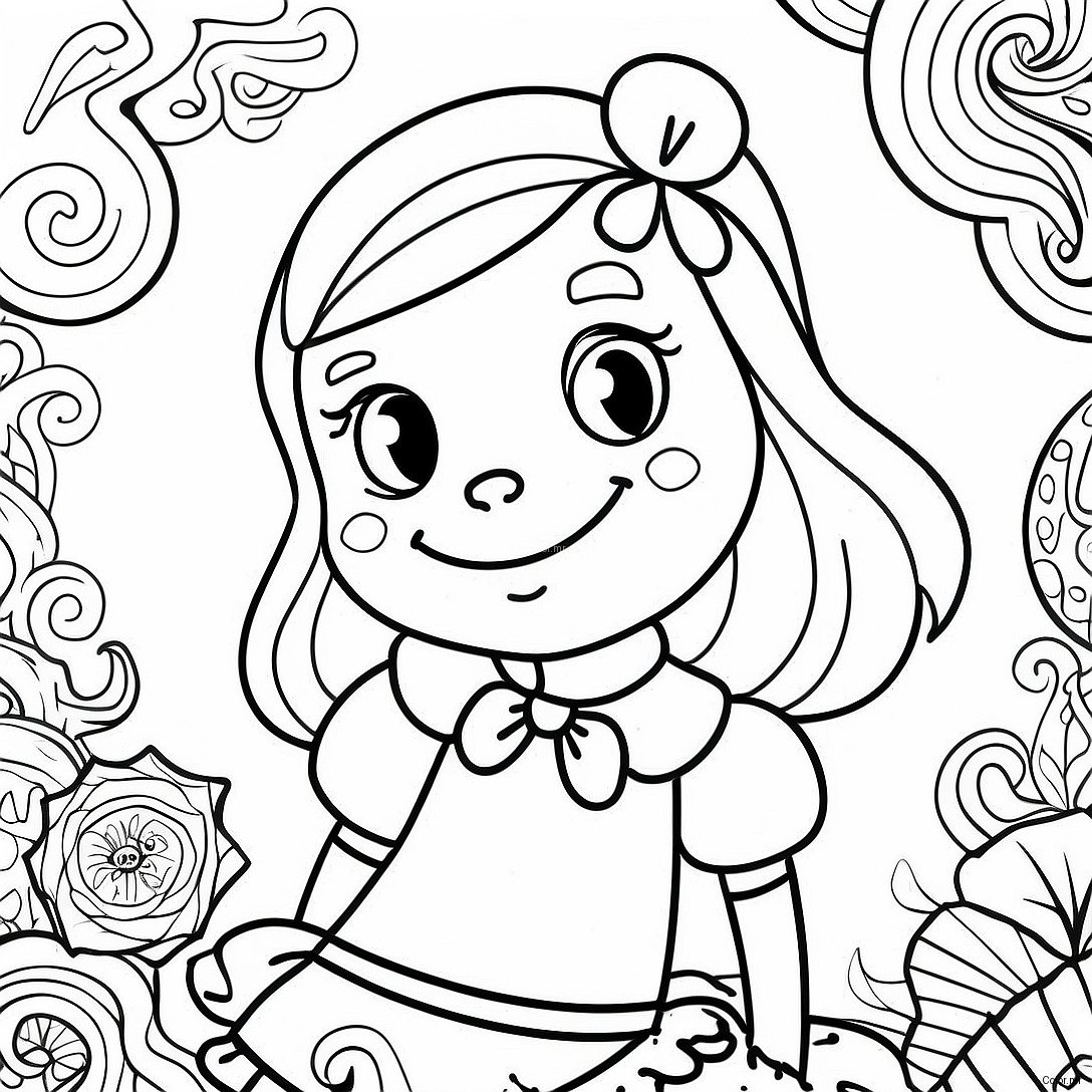 Alice In Wonderland Trippy Coloring Page 31268 28007