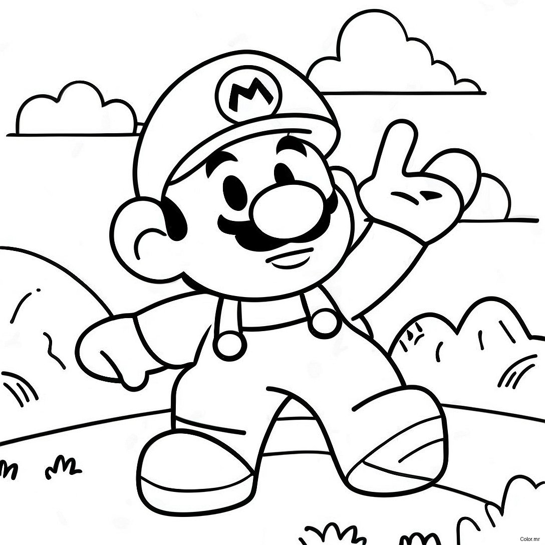 Among Us Mario Adventure Scene Coloring Page 30639 27506