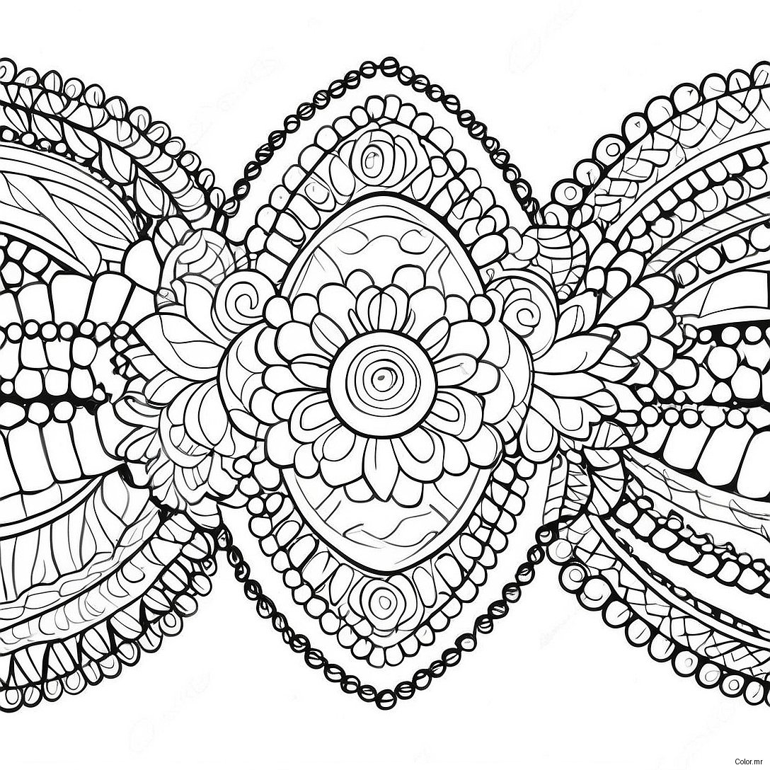 Beaded Friendship Bracelet Coloring Page 24064 22162