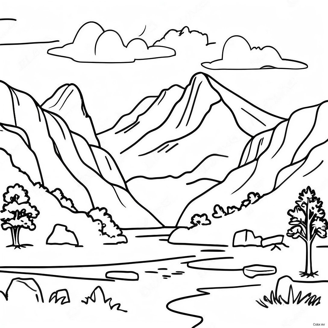Beautiful West Virginia Mountains Coloring Page 61157 50709