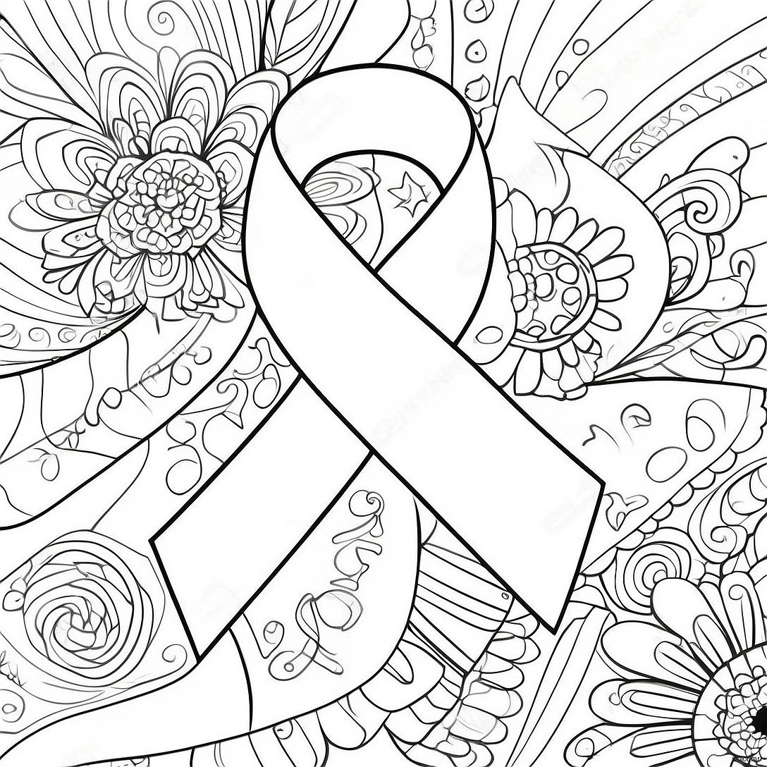 Breast Cancer Awareness Ribbon Coloring Page 8325 6831