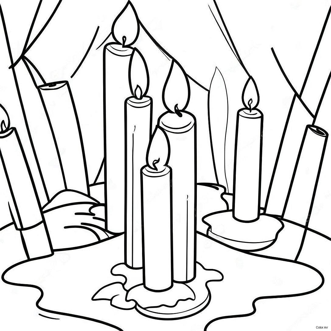 Candle Lighting Holocaust Coloring Page 48585 40369