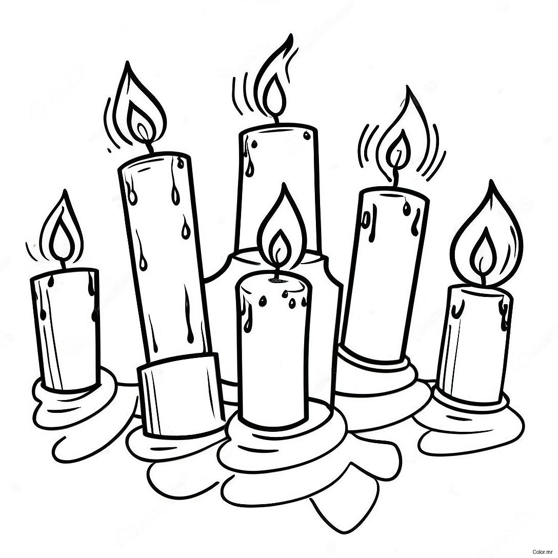 Candle Lighting Holocaust Coloring Page 48585 40370