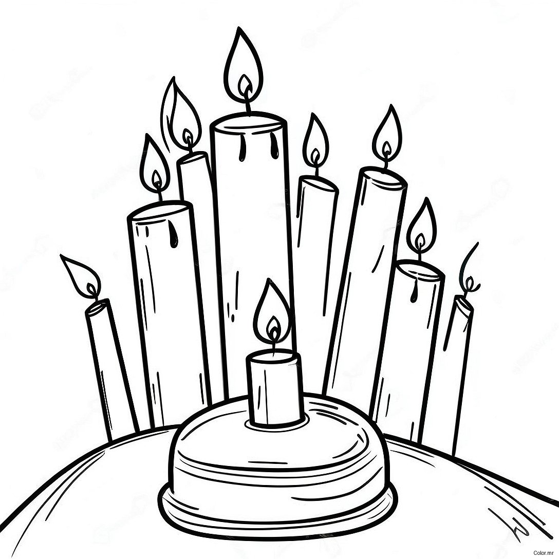 Candle Lighting Holocaust Coloring Page 48585 40371