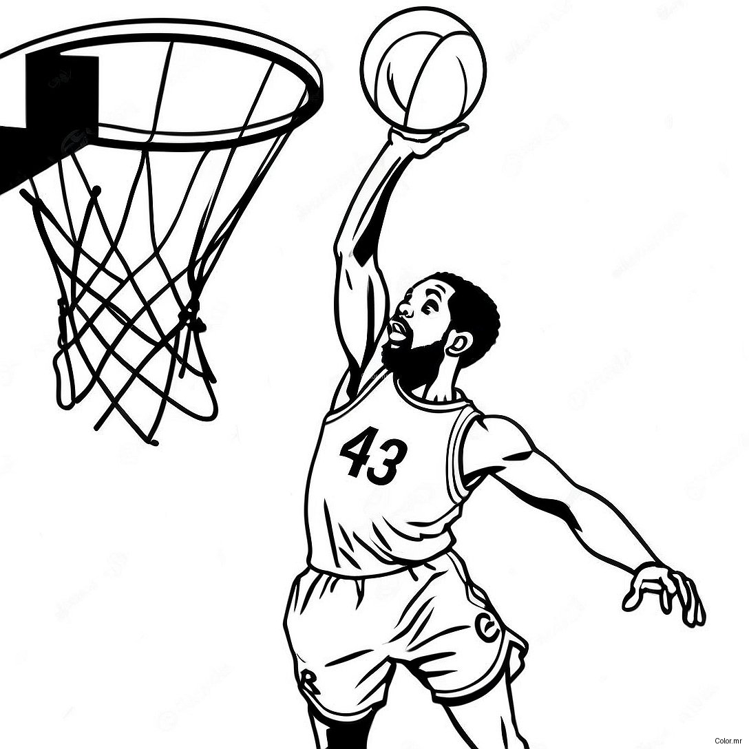 Celtics Basketball Player Dunking Coloring Page 11978 9808