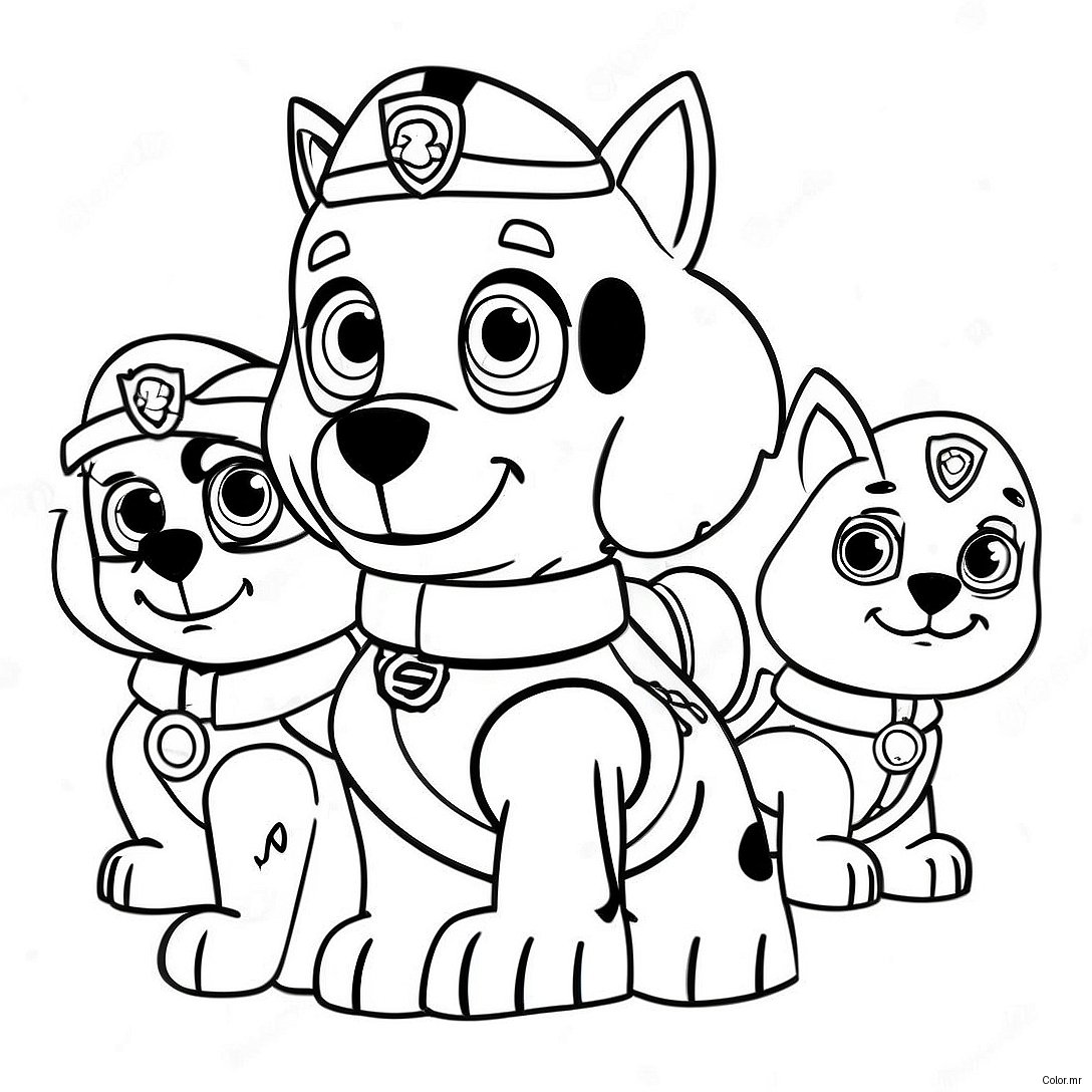Charming Paw Patrol Characters Easter Coloring Page 21873 20253
