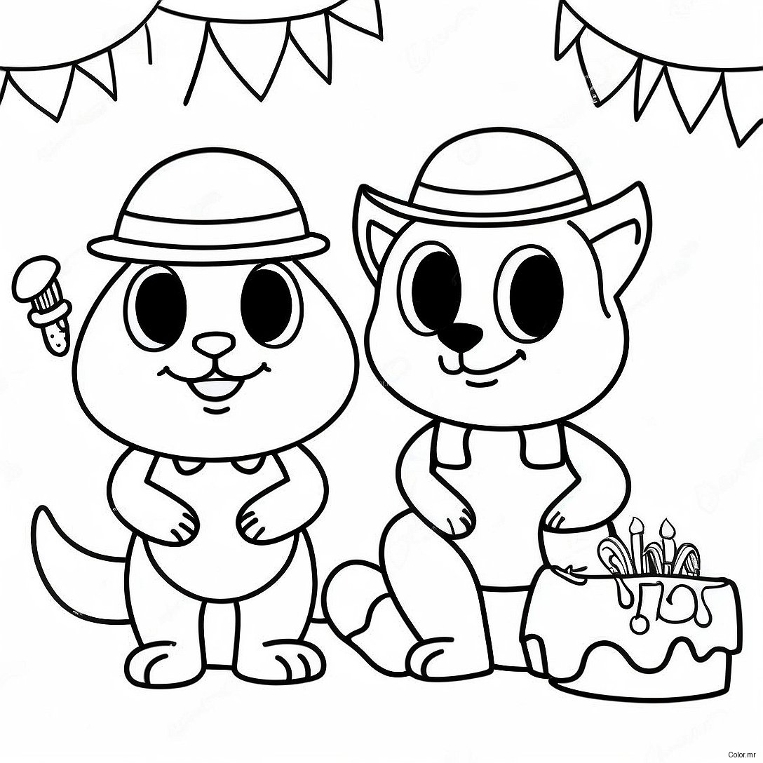 Chase And Marshall Birthday Party Coloring Page 41610 34527
