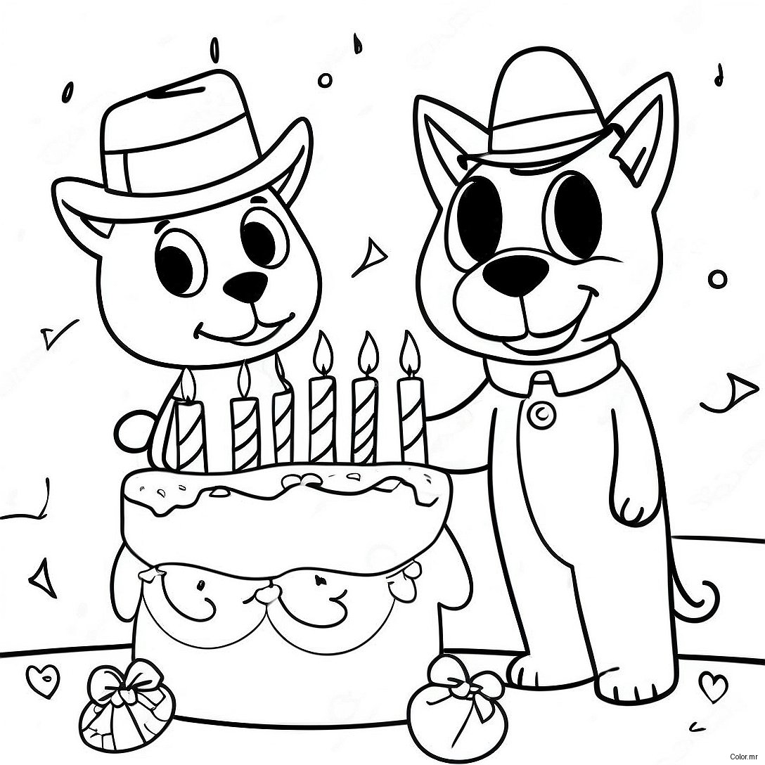 Chase And Marshall Birthday Party Coloring Page 41610 34528