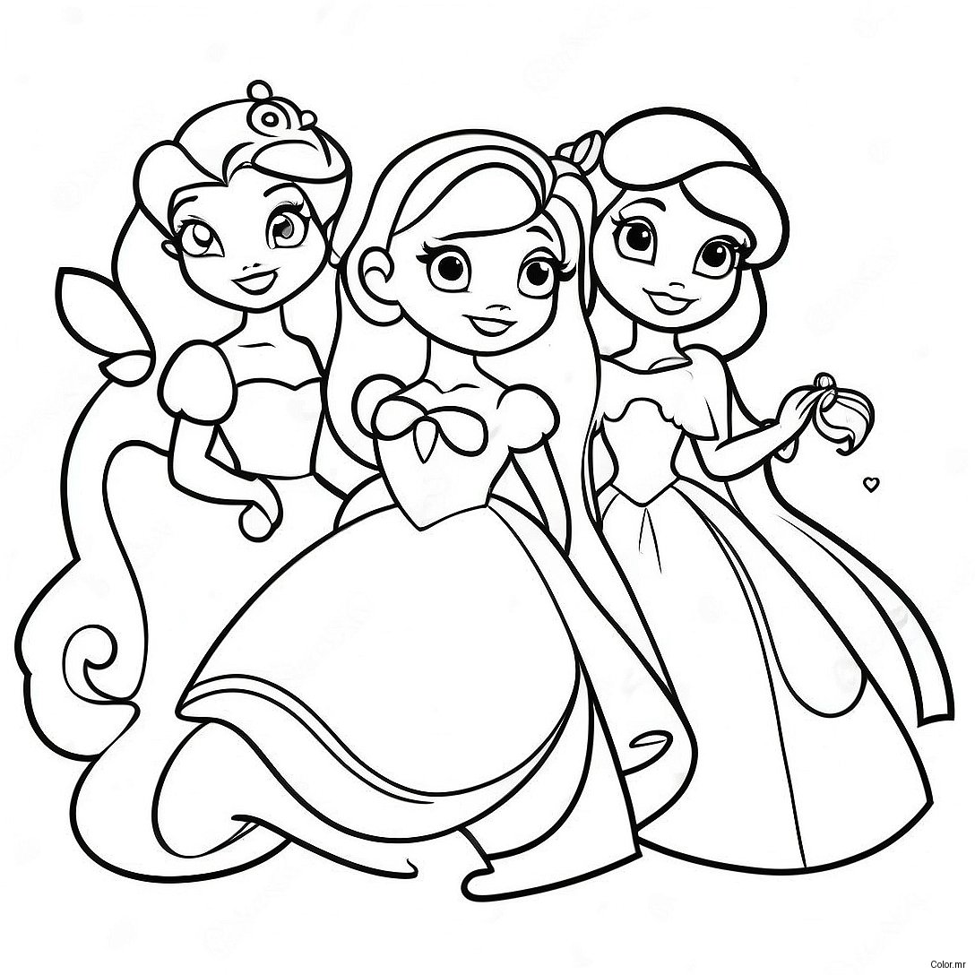 Cheerful Disney Princesses Get Well Soon Coloring Page 15080 12642