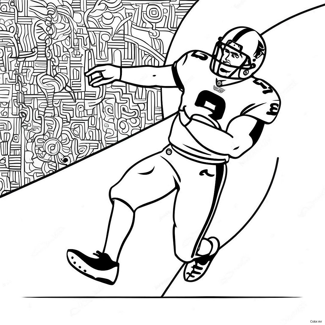 Christian Mccaffrey Action Pose Coloring Page 22363 20636