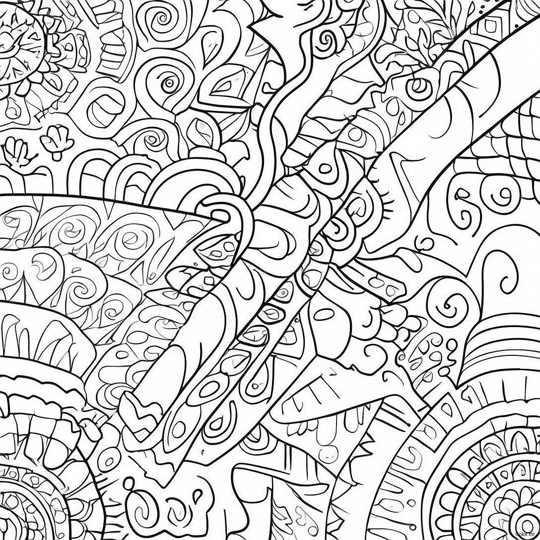 Colorful Amate Bark Animal Designs Coloring Page 40368 33467