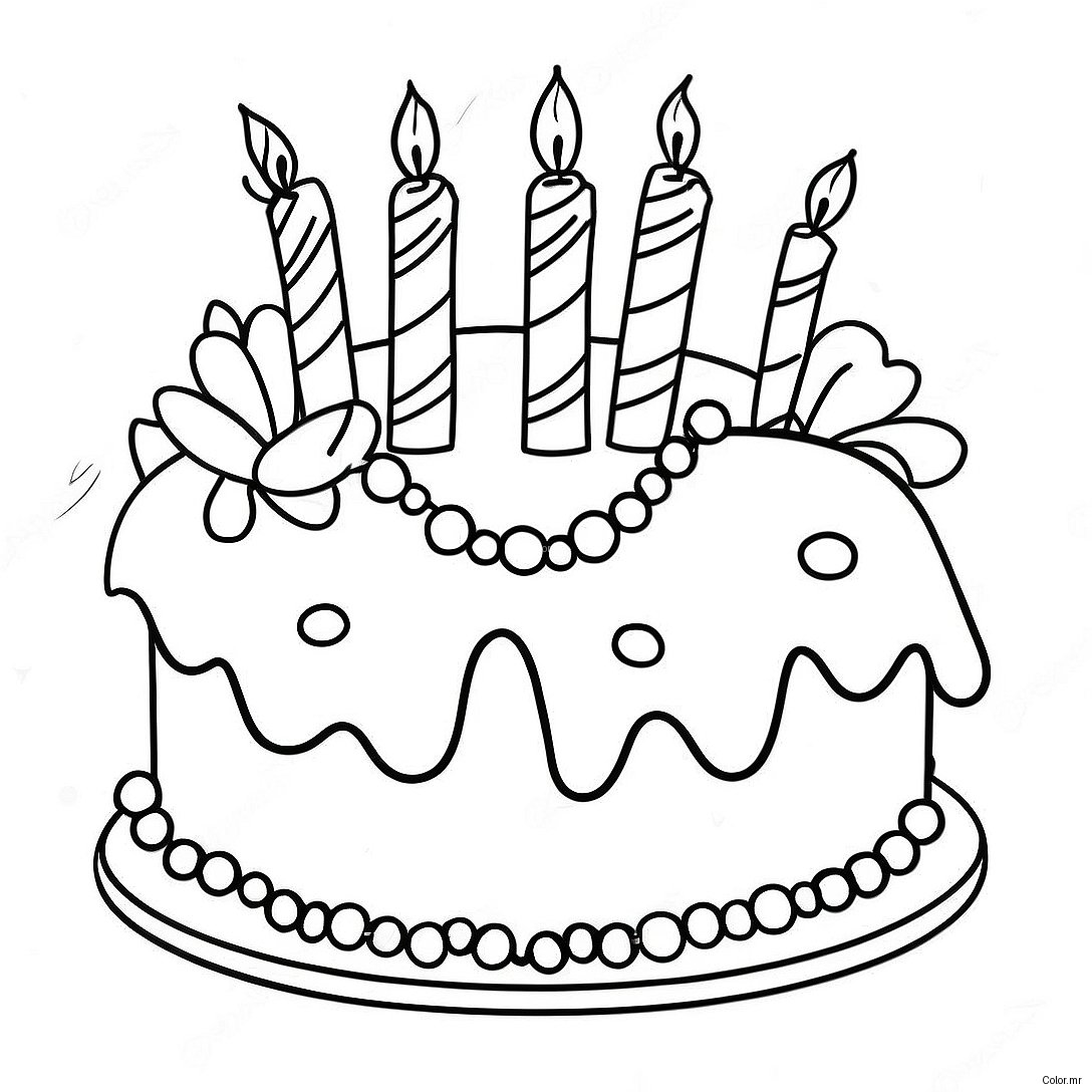 Colorful Birthday Cake For Grammy Coloring Page 60277 50011