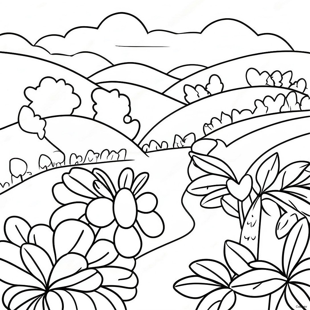 Colorful Colombian Coffee Farm Coloring Page 17696 14843