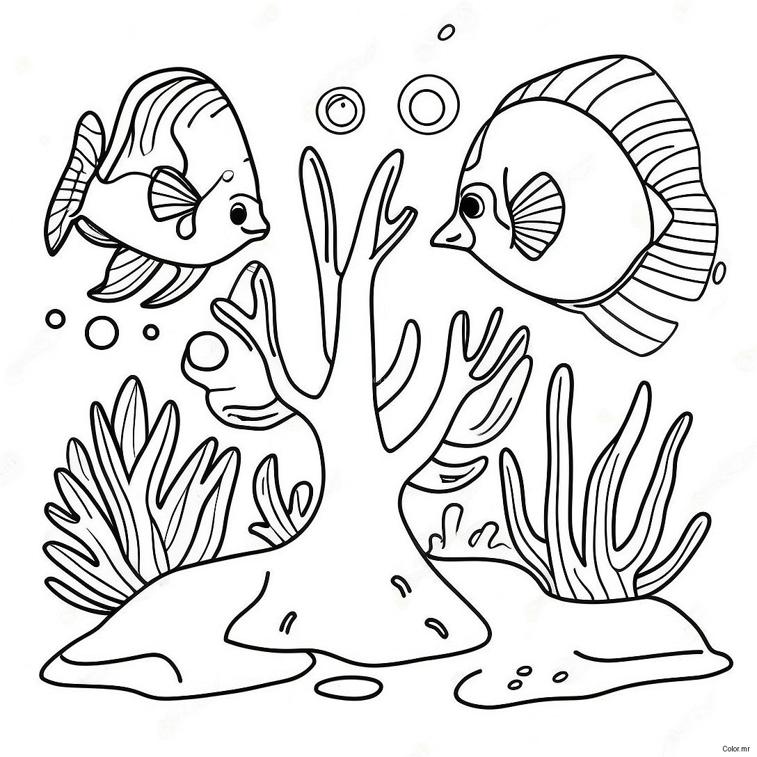 Colorful Coral Reef Underwater Coloring Page 4291 3463