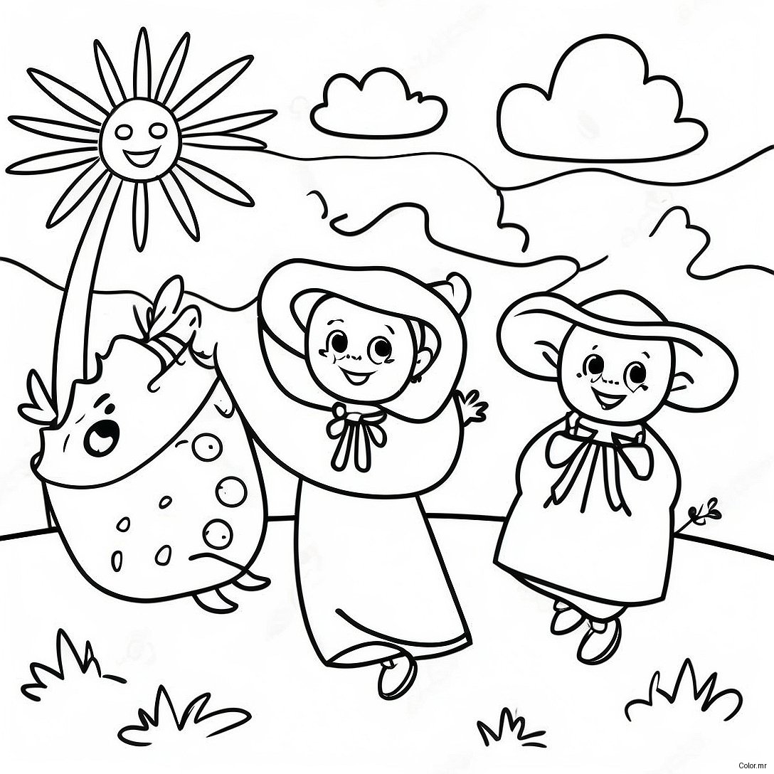 Colorful Dia Del Nino Festival Scene Coloring Page 46734 38904