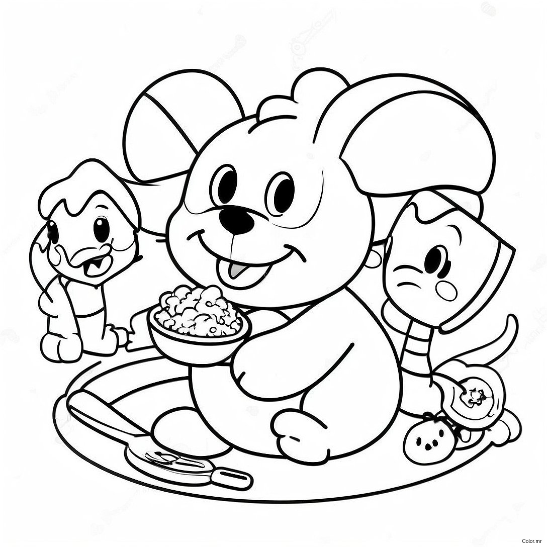 Colorful Disney Lunar New Year Feast Coloring Page 50215 41867