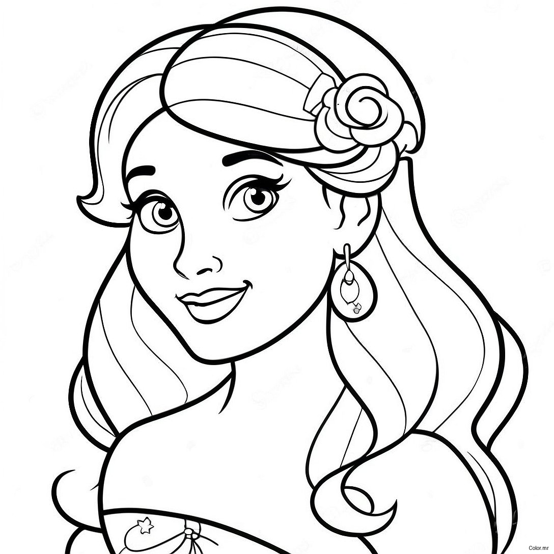 Colorful Disney Princess Tattoo Coloring Page 57625 47911