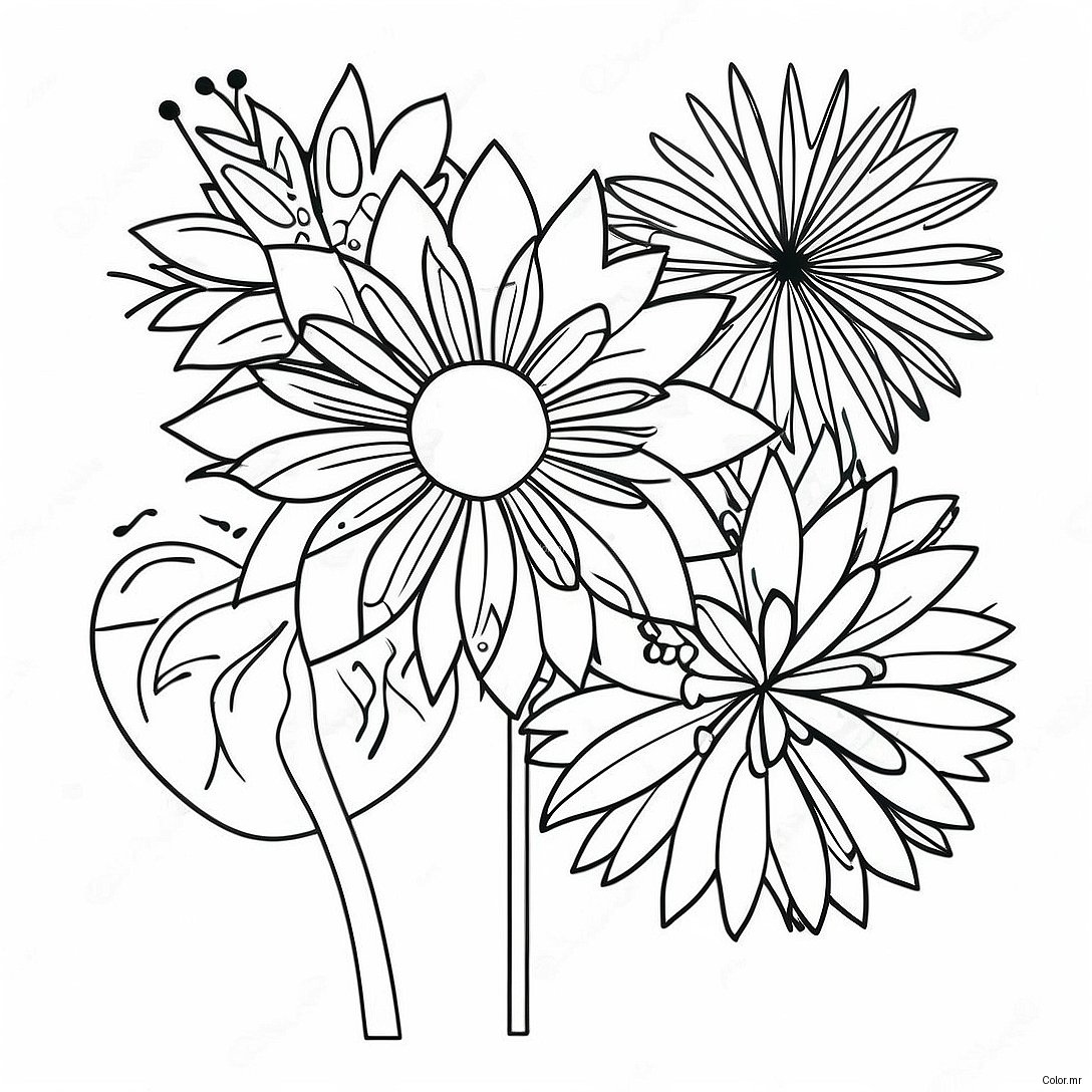 Colorful Firework Display Coloring Page 7795 6336