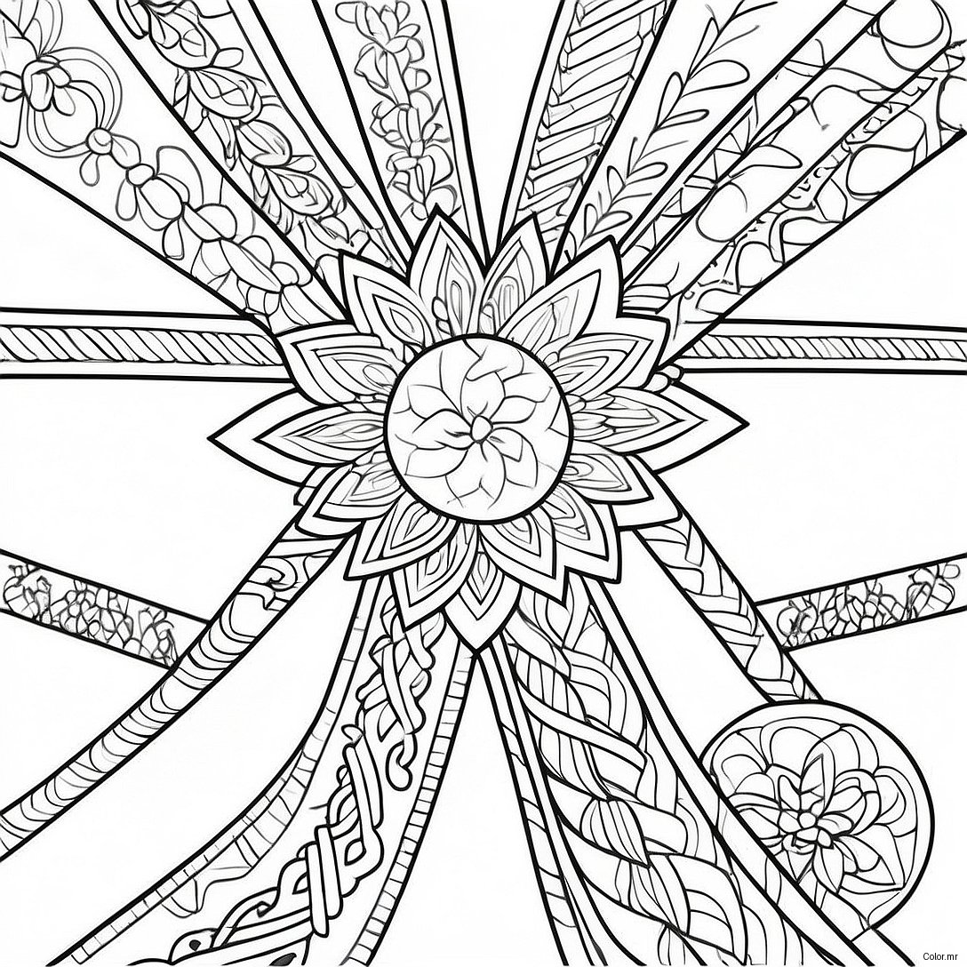 Colorful Friendship Bracelet Design Coloring Page 28647 25934