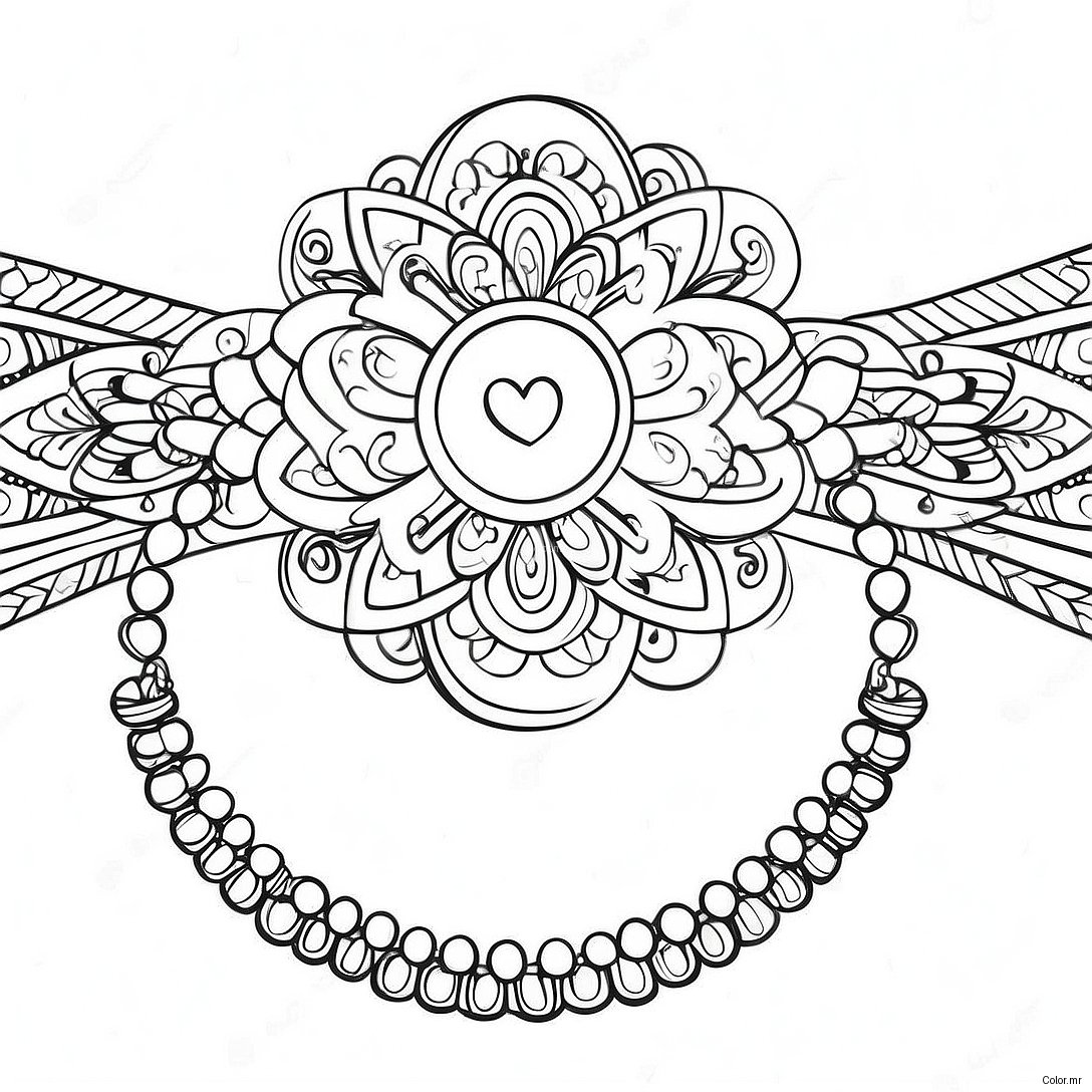 Colorful Friendship Bracelet Design Coloring Page 28647 25935