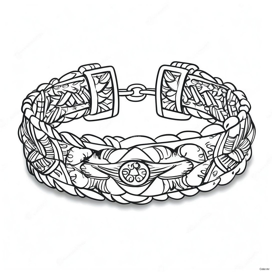 Colorful Friendship Bracelet Design Coloring Page 28647 25936