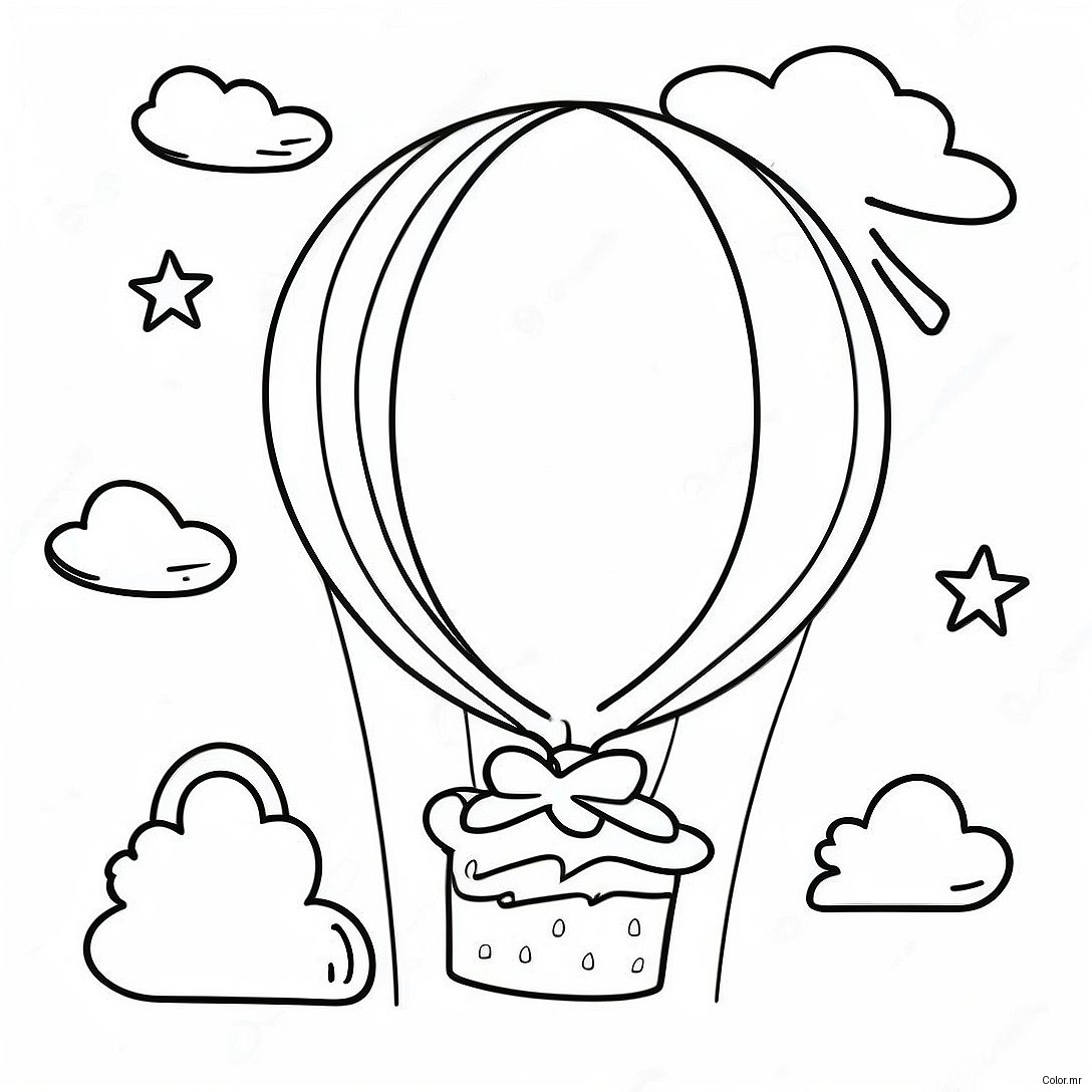 Colorful Happy 11th Birthday Balloon Coloring Page 68223 56298