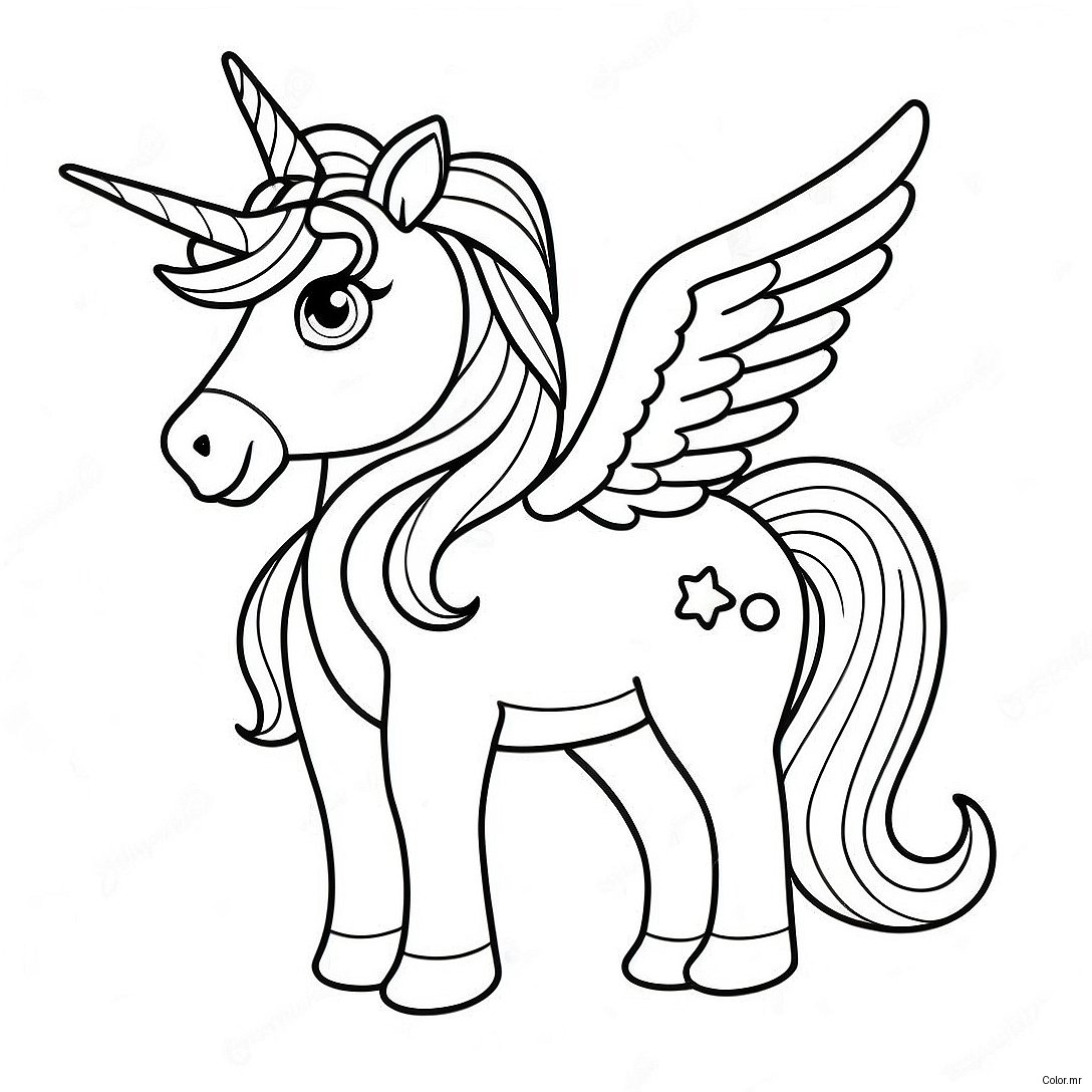 Colorful Lisa Frank Christmas Unicorn Coloring Page 65651 54239