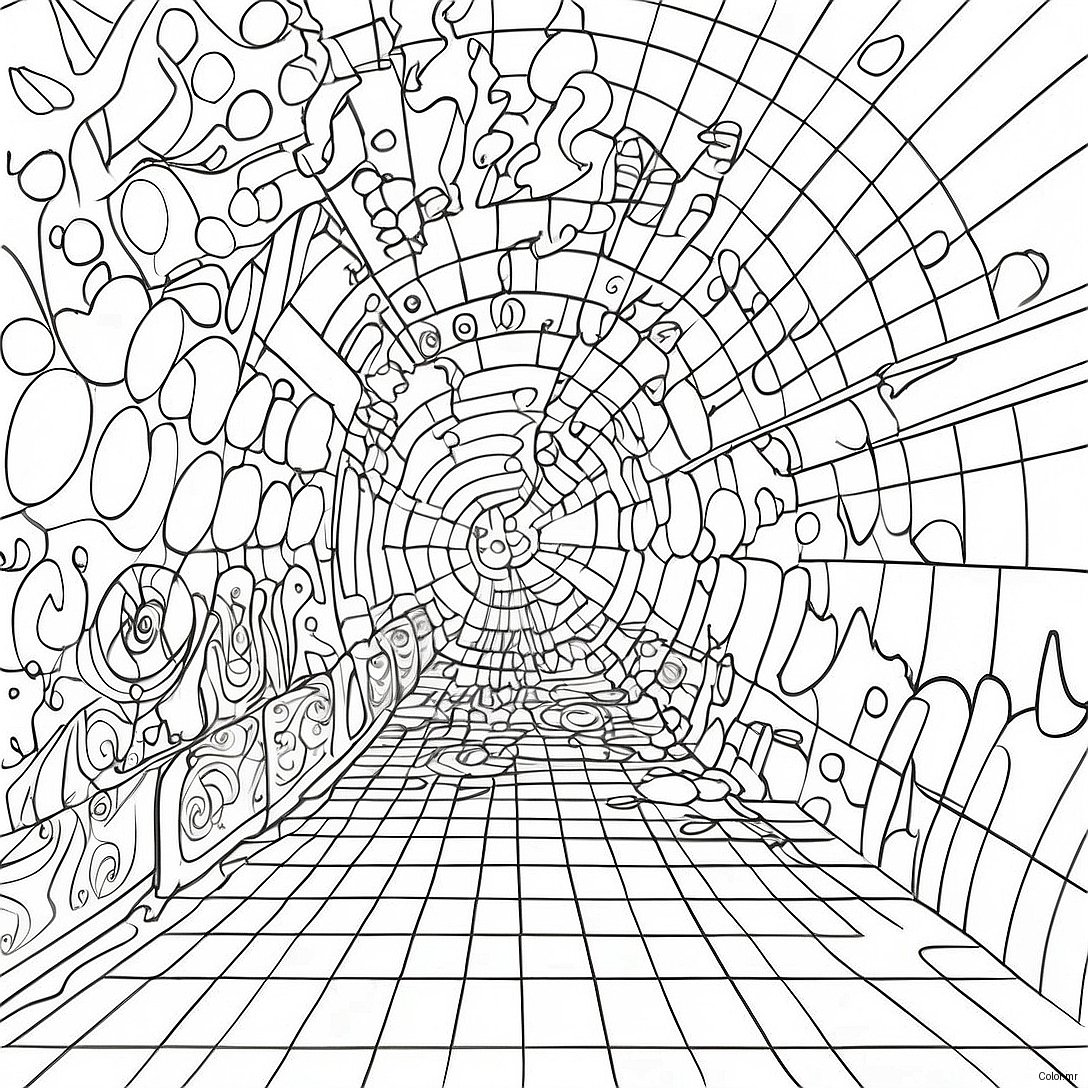 Colorful Mystery Grid Adventure Coloring Page 15210 12577