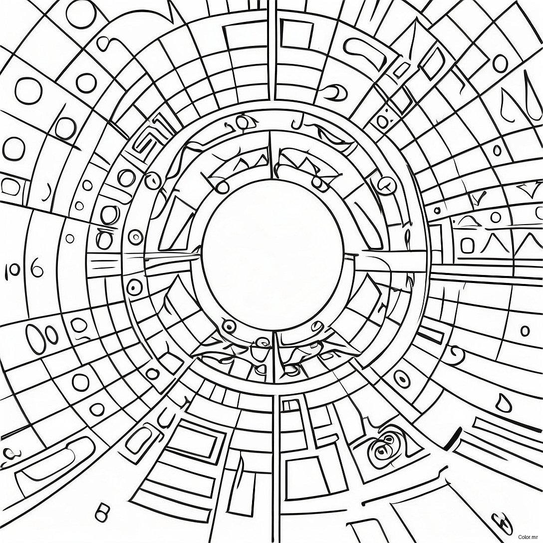 Colorful Mystery Grid Adventure Coloring Page 15210 12578