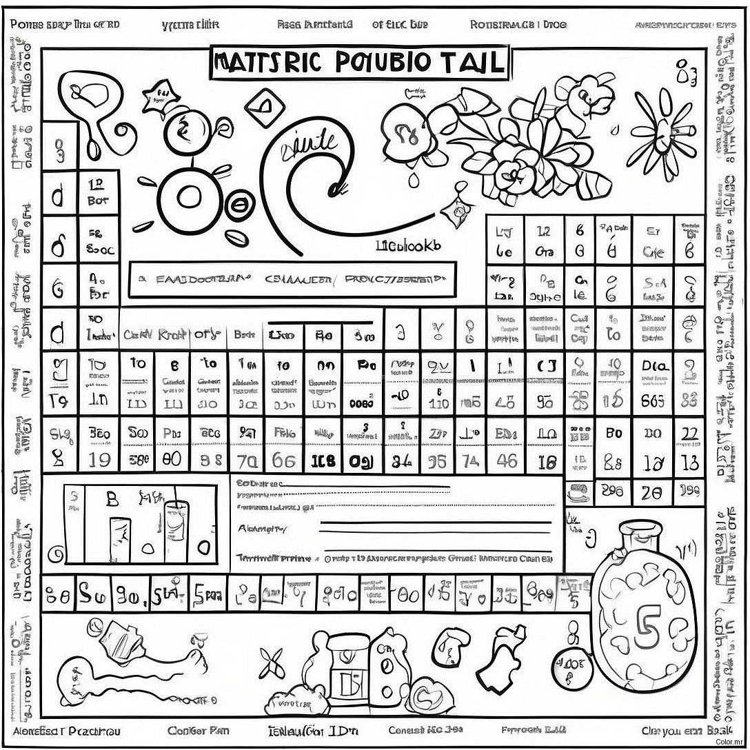Colorful Periodic Table Activity Coloring Page 52717 43848