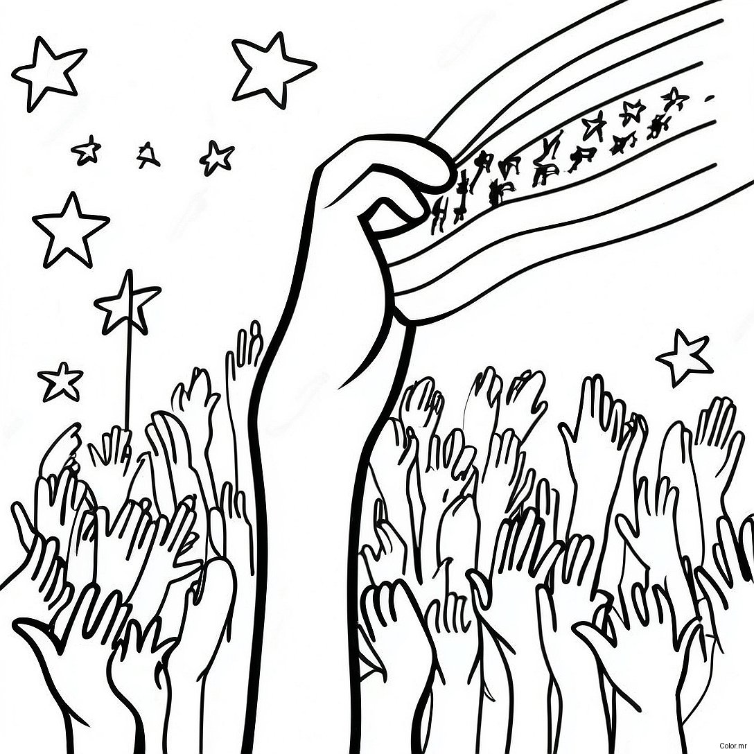 Colorful Pledge Of Allegiance Poster Coloring Page 55282 45995