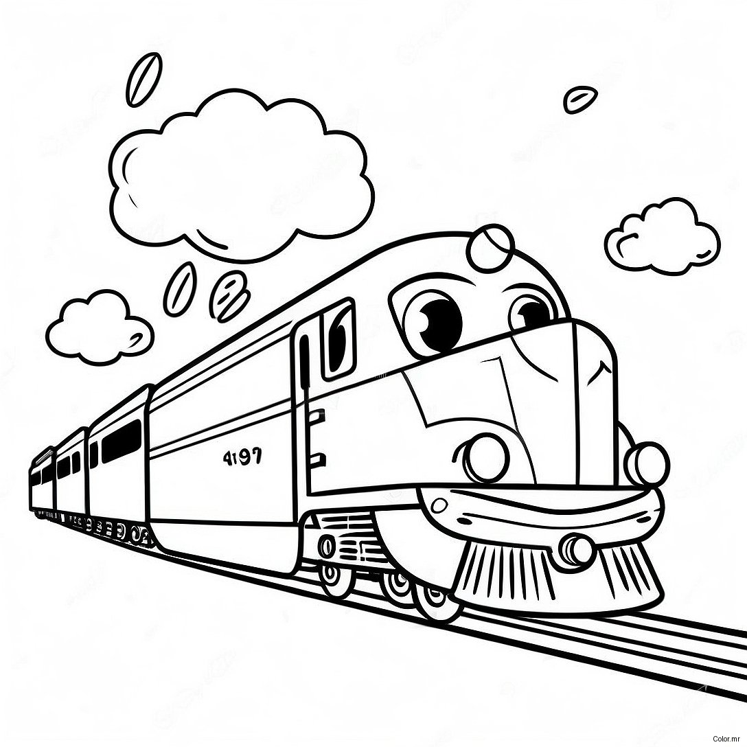 Colorful Train Eater Adventure Coloring Page 73946 61021