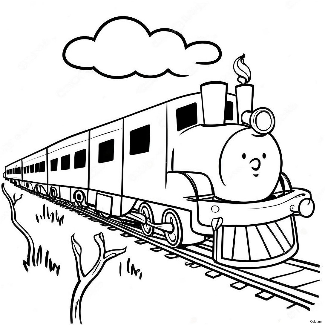 Colorful Train Eater Adventure Coloring Page 73946 61022