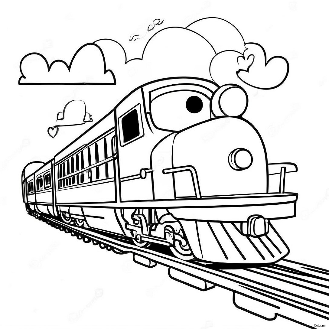 Colorful Train Eater Adventure Coloring Page 73946 61024