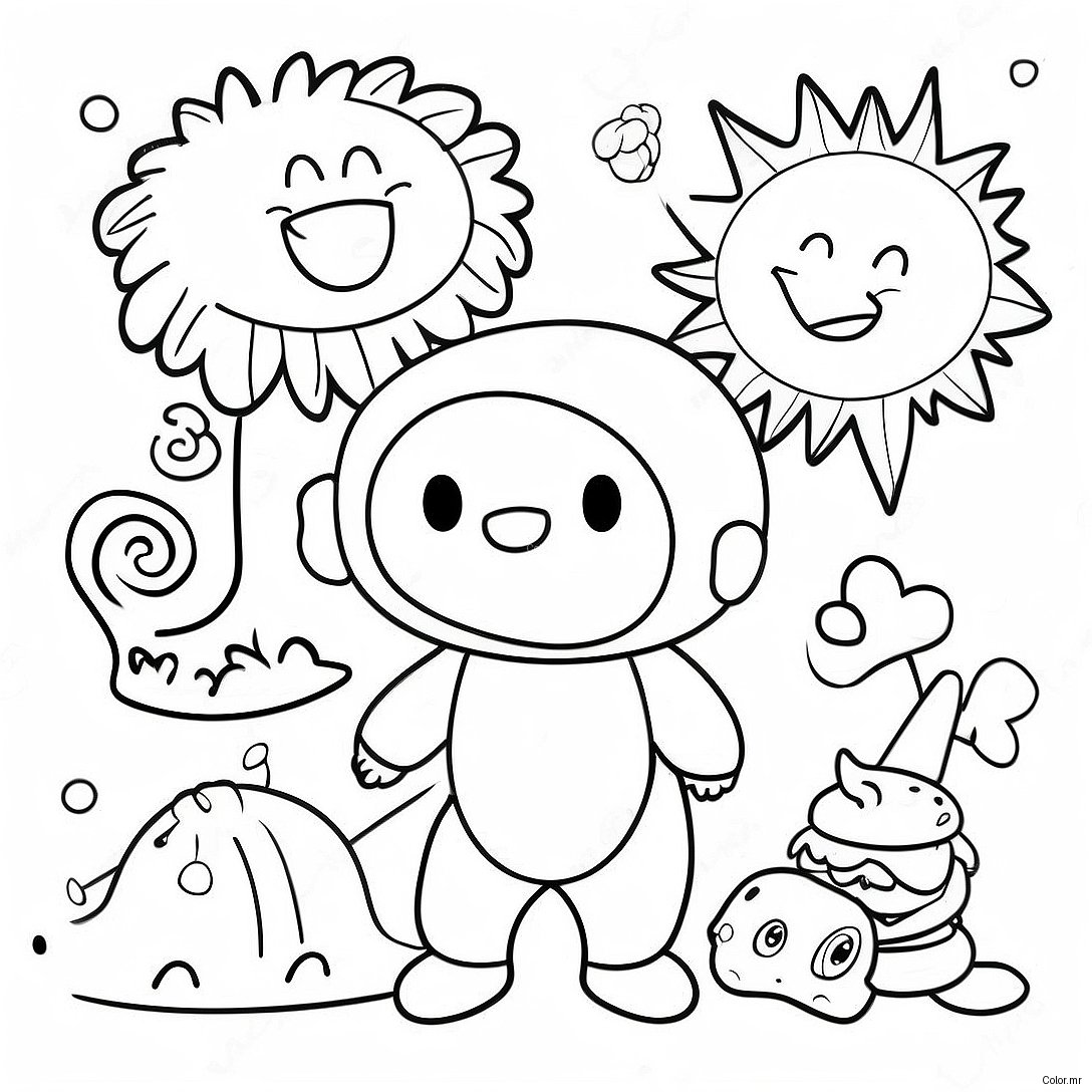 Colorful Word World Characters Coloring Page 41760 34647