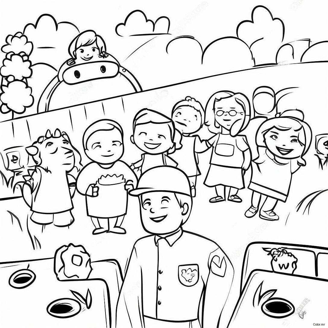Community Celebration National Night Out Coloring Page 58516 48613