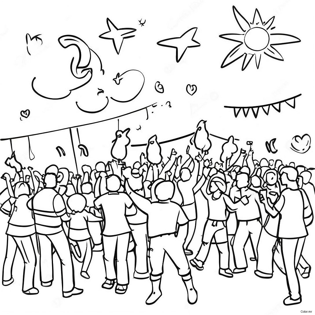 Community Celebration National Night Out Coloring Page 58516 48615