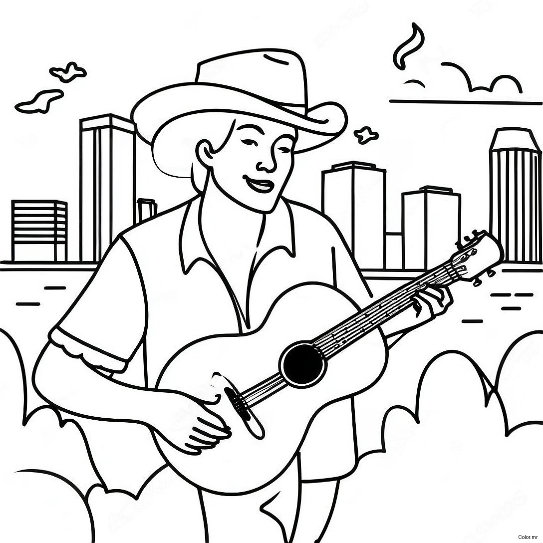 Country Music Festival Nashville Coloring Page 60387 50101